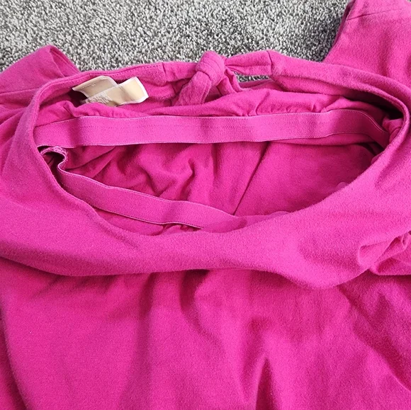 Michael Michael Kors Medium Pink Bow Open Back Spring Longsleeve Blouse - Picture 9 of 9